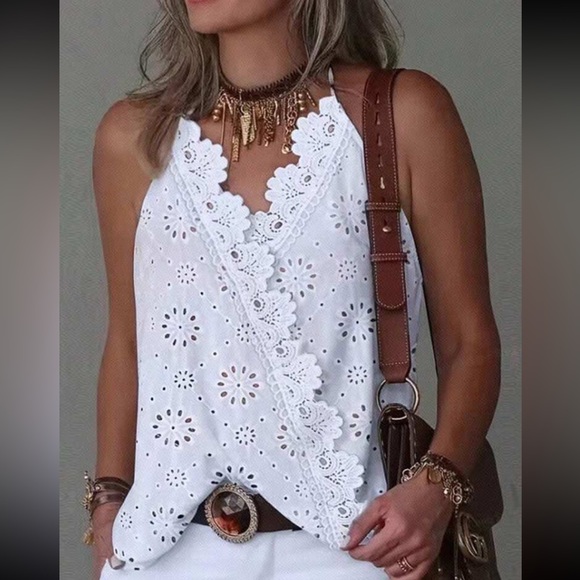 Boho lace halter top - Picture 1 of 16